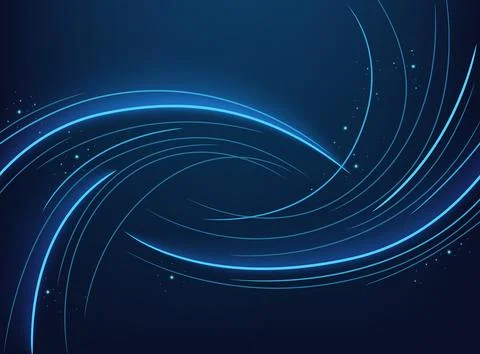Abstract blue futuristic technology background dynamic glowing light streak.. 스톡 일러스트