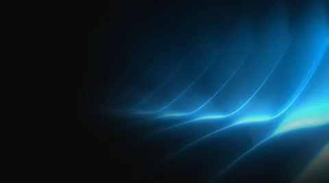 Abstract blue futuristic wavy background with volumetric light streaks. Loop. Stock Footage 44561206
