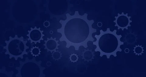 Abstract blue gears elements for modern cartoon background Stock Illustration