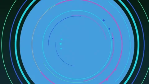 Abstract blue geometric animation with dynamic lines and dots Stock Footage 326995580