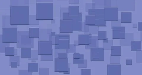 Abstract blue geometric backdrop with 3d squares mosaic Stock Illustration