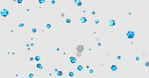 Abstract blue geometric background. 3d rendering, selective focus. 4K, alpha Stock Footage 219700617