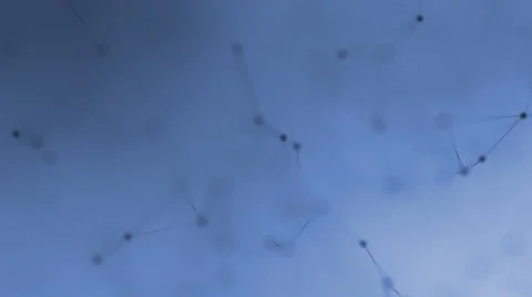 Abstract blue geometric background with black lines and dots Stock Footage 66862139