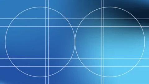 Abstract Blue Geometric Background with Circles and Lines. 스톡 일러스트