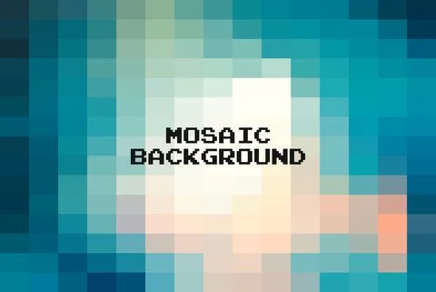 Abstract Blue geometric Background, Creative Design Templates. Pixel art Grid Stock Illustration