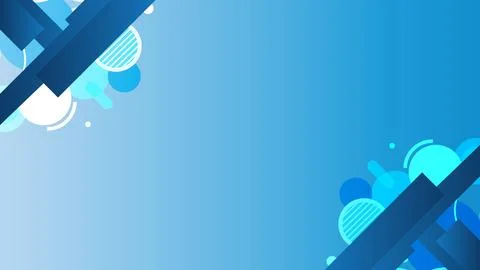 Abstract Blue Geometric Background Design With Creative Circular Patterns Stock Illustration