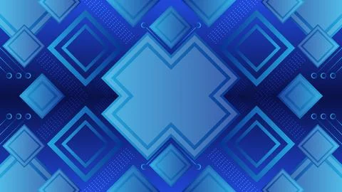Abstract Blue Geometric Background With Diamond Shapes and Gradients Stock Illustration
