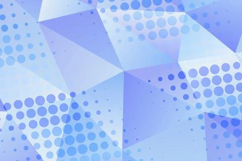 Abstract blue geometric background with dots and shapes Stock Illustration