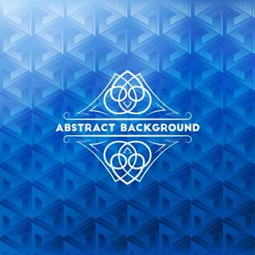 Abstract blue geometric background Stock Illustration