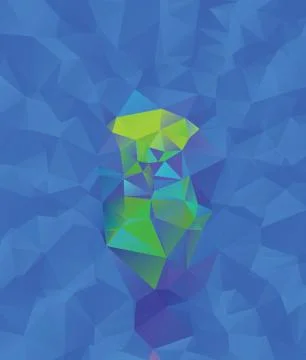 Abstract Blue Geometric Background Stock Illustration