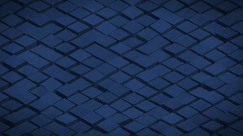 Abstract blue geometric background with shifting 3D cubes creating a dynamic Stock Footage 346203958