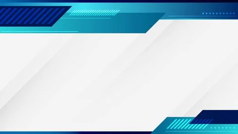 Abstract blue geometric background template with modern technology borders .. Stock Illustration