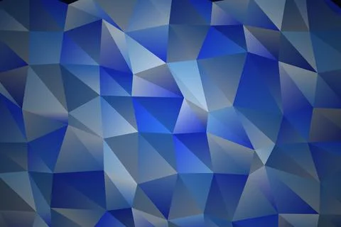 Abstract blue geometric background with triangles and shades Stock Photos