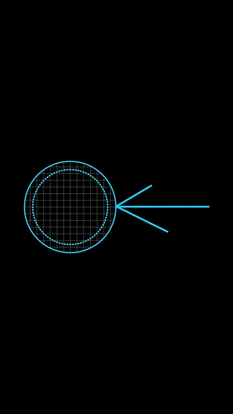 Abstract Blue Geometric Circle with Grid and Arrow on Black Background imag.. Stock Footage 337463078