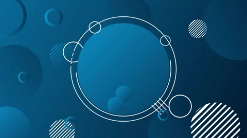 Abstract Blue Geometric Circles Background Loop. Stock Footage 320462021
