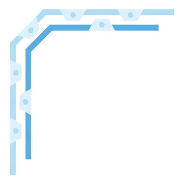 Abstract blue geometric corner border design Stock Illustration