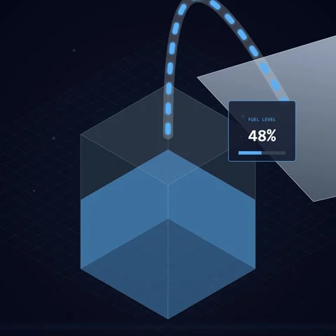 Abstract blue geometric cube animation background design element Stock Footage 344777594