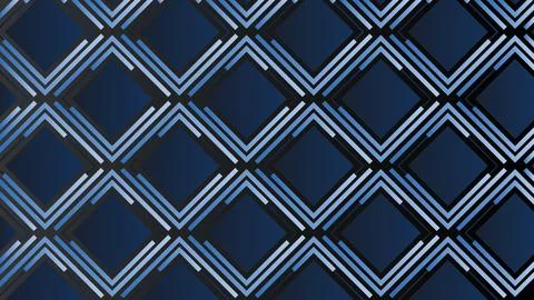 Abstract Blue Geometric Diamond Pattern with Dark Background Ilustración de archivo