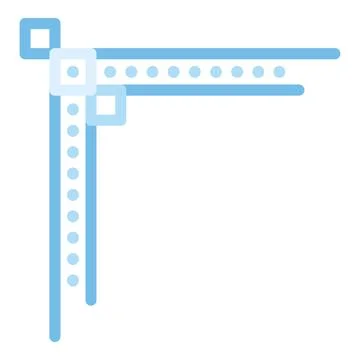 Abstract blue geometric frame corner design element Illustrazione stock