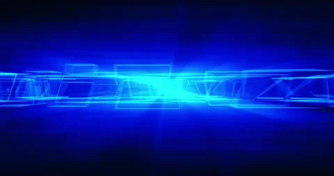 Abstract blue geometric glass rectangles background Stock Footage 333097941