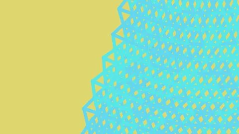 Abstract blue geometric grid pattern on yellow background Illustrazione stock