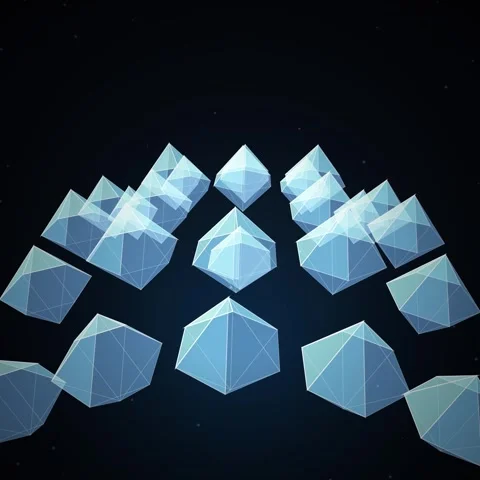Abstract blue geometric hexagon pattern background for modern technology desi Stock Footage 345689970