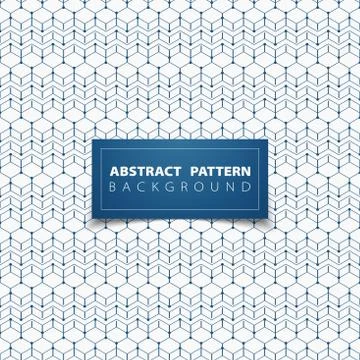 Abstract blue geometric hexagon pattern circle design background. Stock Illustration