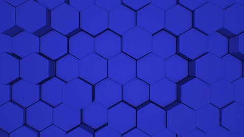 Abstract Blue Geometric Hexagon Shape Honeycomb Pattern Surface Tiles Stock Footage 162447556
