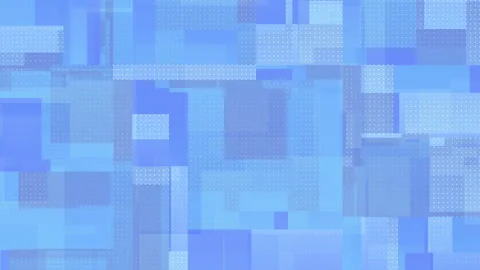 Abstract blue geometric loop background with grid of shifting dots and Stock Footage 340575729