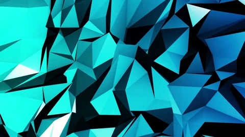 Abstract blue geometric low poly background animation Video stock 336120180