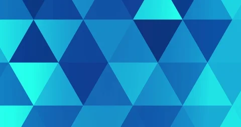 Abstract blue geometric multicolor triangles pattern with seamless transition Stock Footage 98415499