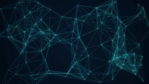 Abstract Blue Geometric Network Animation Stock Footage 340940300