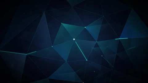 Abstract blue geometric network background, with pulsing digital, connectio.. Stock-Footage 337553407