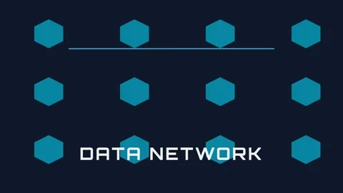 Abstract blue geometric network background for modern corporate technology .. Stock Footage 337656037
