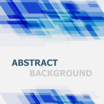Abstract blue geometric overlapping background Stock Illustration