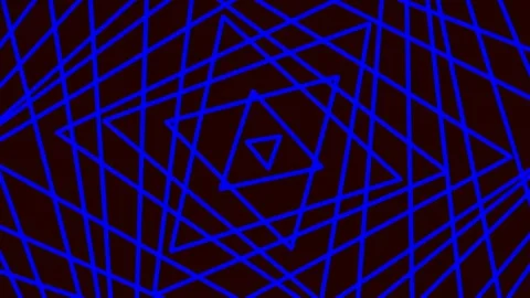 Abstract blue geometric pattern animation on solid dark background Stock Footage 337162026