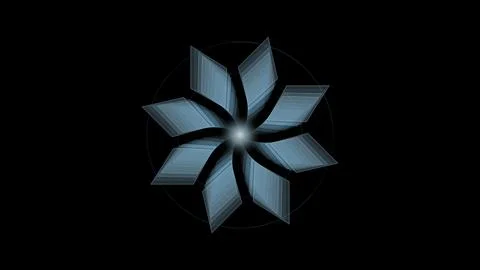 Abstract Blue Geometric Pattern on Black Background Stock Illustration