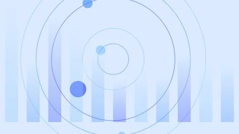 Abstract blue geometric pattern with circles and lines Stockillustratie