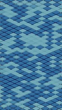 Abstract Blue Geometric Pattern with Diamond Shapes Stock Illustration