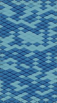 Abstract Blue Geometric Pattern with Diamond Shapes Stock Illustration