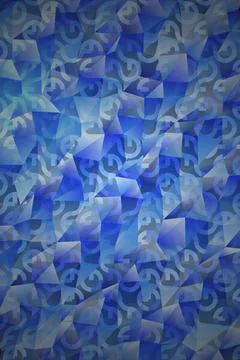 Abstract Blue Geometric Pattern 库存插图