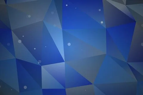Abstract blue geometric pattern with light particles Stock Illustration