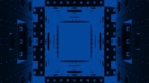 Abstract Blue Geometric Pattern Loop Background Motion Graphics. Stock Footage 339308485