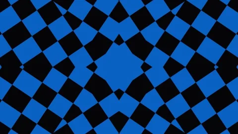 Abstract Blue Geometric Pattern Morphing Seamlessly with Kaleidoscopic Motion Stock Footage 341691791
