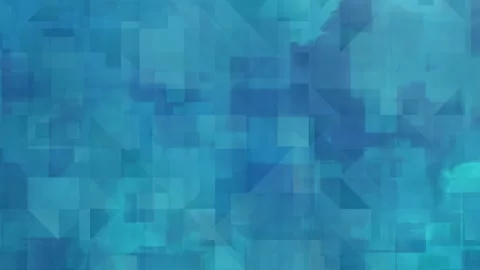 Abstract blue geometric pattern, overlapping cyan squares, digital loopable Stock Footage 332381568