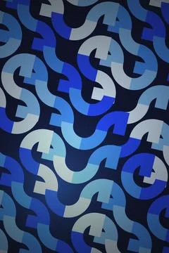 Abstract Blue Geometric Pattern Stock Photos