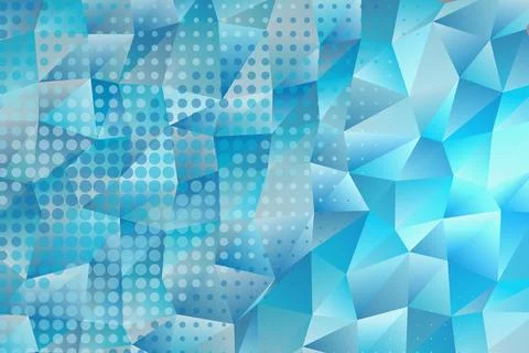 Abstract blue geometric pattern with polygons and dots Stock Photos