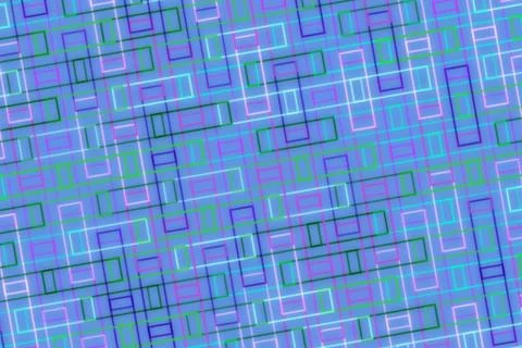 Abstract blue geometric pattern with rectangles and lines Stock Photos