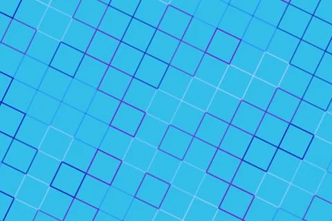 Abstract blue geometric pattern with squares and lines Stock Illustration