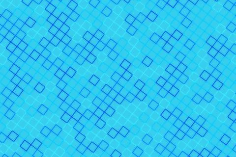 Abstract blue geometric pattern with squares and lines Stock Photos